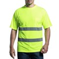 thumbnail image 1 of GOGO Reflective Safety T Shirt, Enhanced Vis Performance Short Sleeve Mesh Tee-Yellow-M, 1 of 8