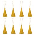 thumbnail image 1 of Unique Bargains 6.5' Silky Bookmark Tassels with Loop for DIY Craft Accessory, 8Pack Wheat, 1 of 5