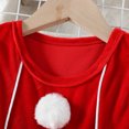 thumbnail image 4 of Robe de Noël pour Filles Noël Automne et Hiver Ensemble Robe Sans Manches pour Enfants Robe à Capuche Ensemble Deux Pièces Robe d'Hiver pour Filles, 4 of 9