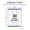 thumbnail image 2 of Avery Waterproof Printable Address Labels with Sure Feed, 1" x 2-5/8", White, Ultrahold Permanent Adhesive, Laser Printers, 1,500 Blank Mailing Labels, Gre, 2 of 10