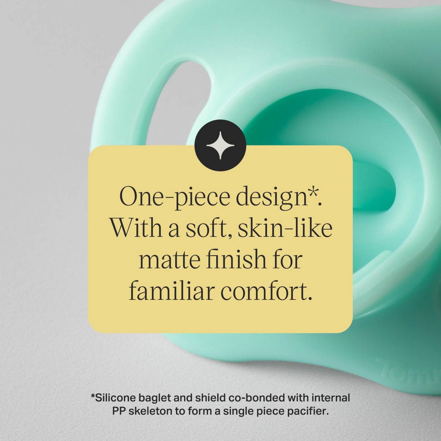 Sucette StayPut ultra-légère de Tommee Tippee, conception en silicone en une seule pièce, 18-36m, 2 paquets