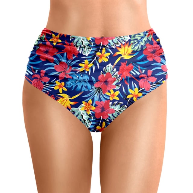 Product Classification Swim Pants - High Waist Ruched Belly Control Bikini Bottoms for Women - Comfortable and Stylish Beach or Pool Swimwear