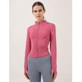 thumbnail image 2 of ORUYROP Veste de Course Légère Extensible pour Femmes avec Fermeture Éclair Complète et Trous pour les Pouces, 2 of 7