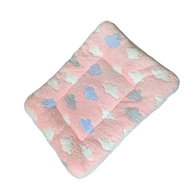 relayinert Polyester Washable And Machine Washable Pet Mat For Easy Cleaning Soft And Breathable Pet Bed Pink cloud 30*40cm 1Set