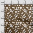 thumbnail image 1 of oneOone Rayon Brown Fabric Florals Sewing Material Print Fabric By The Yard 56 Inch Wide, 1 of 4