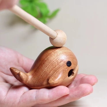 Miangastore wood sculptures Wooden Temple Block Brown 1Set Rhythm Instrument for Office Setting