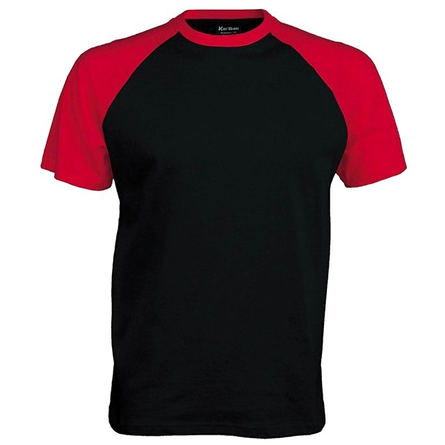 Kariban Mens Short Sleeve Baseball T-Shirt