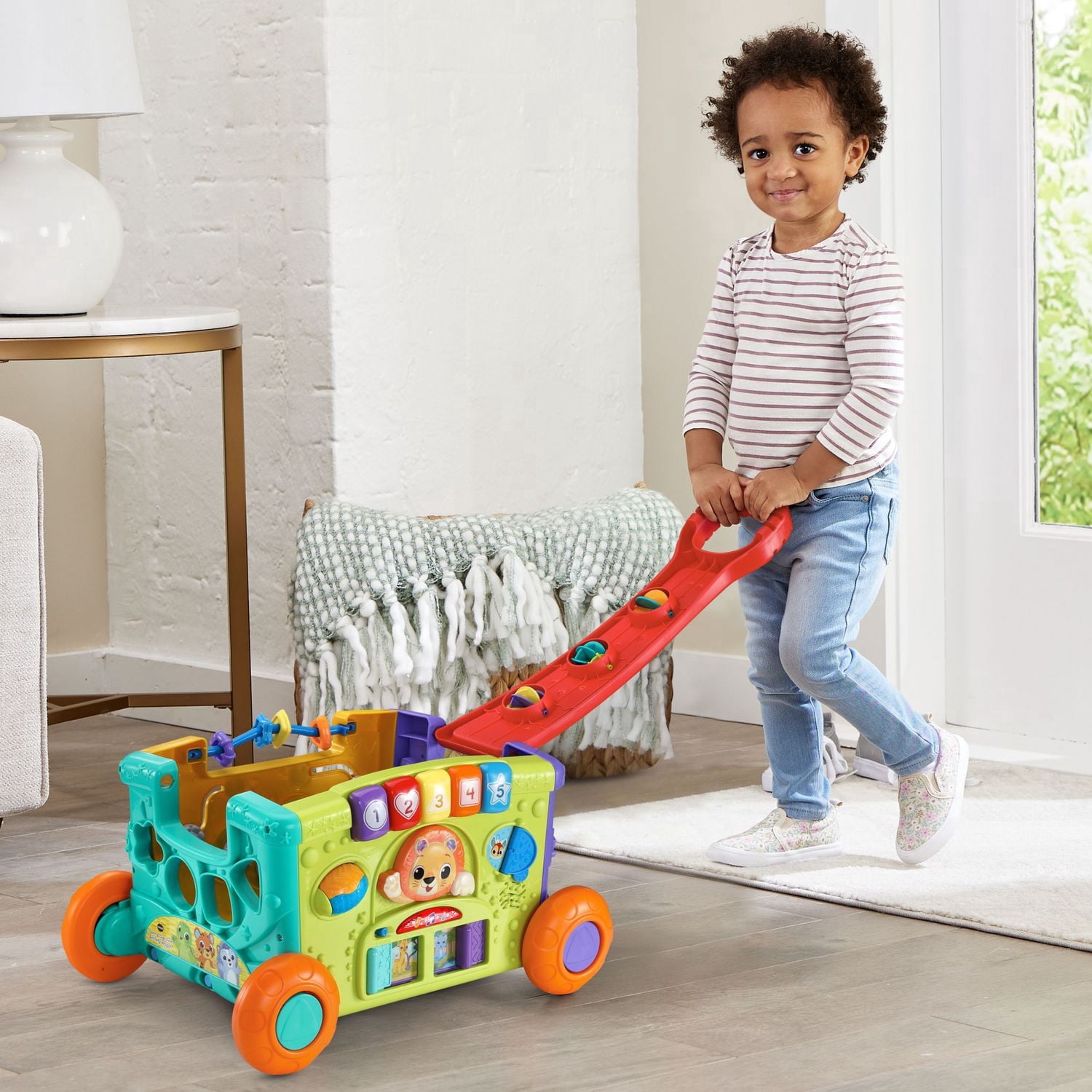 VTech Super chariot interactif multi-activités - 4 faces de jeu - Jouets pour bébés et tout-petits- Version française
