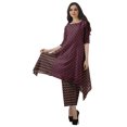 thumbnail image 1 of Moomaya Ensemble Kurti Kurta Pantalon pour Femmes Col Bateau Imprimé Robe 2 Pcs Tenue Ethnique, 1 of 6