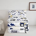 thumbnail image 4 of YST Kids Construction Truck Comforter Queen Size Boys Cartoon Cars Queen Bedding Set Machinery Excavator Tractor Equipment Cute Vehicles Blue Yellow Quilt, 4 of 5