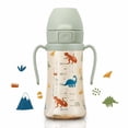 thumbnail image 5 of GROSMIMI Flip Top Spill Proof Sippy Cup PPSU BPA Free 10 oz Stage 2 Straw for Toddlers (Dinosaur), 5 of 5