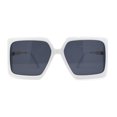 thumbnail image 1 of Womens Oversized Rectangle Butterfly Fashion Designer Sunglasses White Black, 1 of 4