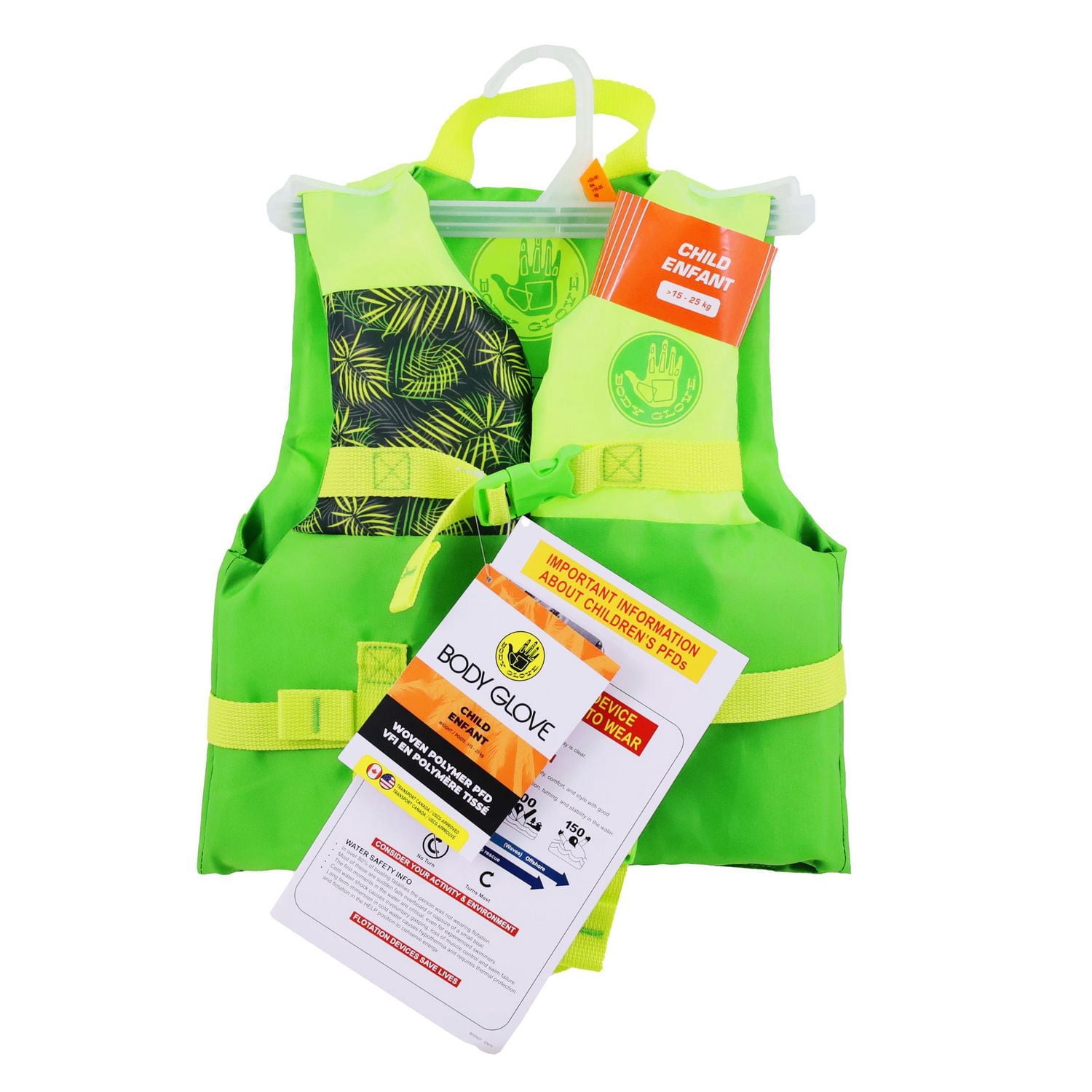Body Glove Gilet de sauvetage en nylon à boucle pour enfants VFI 33-55 lbs