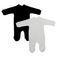 thumbnail image 1 of Bambini 515WS1D1 Interlock à Bout Fermé Dormir et Jouer, Noir et Blanc - Petit, 1 of 3
