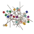 thumbnail image 3 of UNIQUE CREATIV Extra-Long Pearl Head Pins, 41 mm (1.61 in) × 0.6 mm (0.02 in), 100-Pack - Bright Mixed Colours, 100pcs, 3 of 3