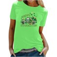 thumbnail image 2 of T-shirt de la Saint-Patrick pour Femmes Mode Col Rond Imprimé Manches Courtes T-shirt Décontracté Ample Hauts T-Shirts de la Saint-Patrick pour Femmes, 2 of 6