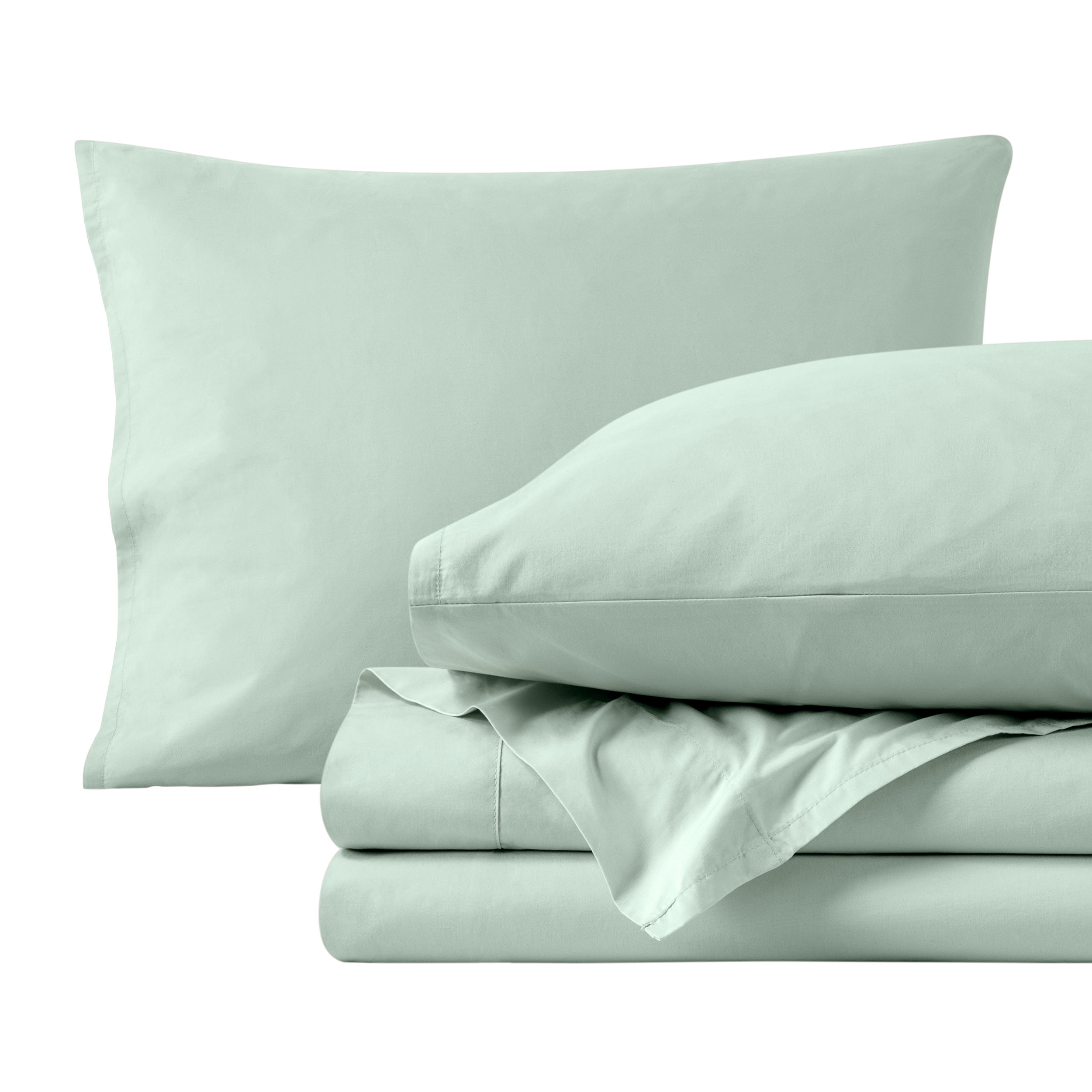 Bare Home Organic Percale Sheet Set - 300 Thread Count - 100% Organic Cotton - Full, Willow