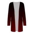 thumbnail image 4 of Jsaierl Fall Cardigans for Women Plus Size Open Front Cardigan Dressy Casual Long Sleeve Cardigan Sweaters Gradient Print Lightweight Kimono with Pockets, 4 of 4
