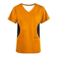thumbnail image 4 of TIMIFIS Scrub for Women Printed Nurse Uniforms Tops V Neck Short Sleeve Nursing Tops with Pockets - Spring/Summer, 4 of 4