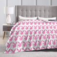 thumbnail image 4 of LAICAIW Pink Playboy Bunny Pattern Ultra-Soft Lightweight Blanket Flannel Throw Blanket 50"X40", 4 of 5