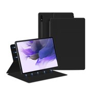 Magnetic Case For Samsung Galaxy Tab S7 FE S8 Plus S7 12.4 11 Inch Tablet Smart Cover With Built-in Pencil Holder Slot PU Black Tab S7 Plus 12.4