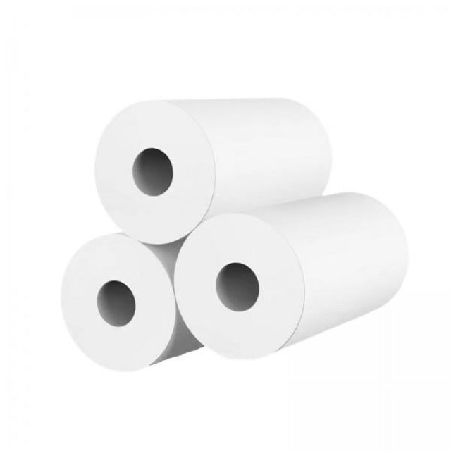 Abbracc 3x Papier d'Impression Imperméable Anti-Rayures pour Textes Photo Reçu Blanc Thermique 3 Pcs