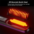 thumbnail image 4 of JUNWELL Numoya Portable Straightener Brush -  Fast Heating Cordless Mini Hair Straightener Brush  3 Temp-Settings，Straightener Rechargeable & Cordless Mini Hair Straightener Comb (Black, 4 of 8