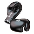 thumbnail image 2 of Almencla Gants de Boxe Sparring MMA Kickboxing Muay Thaï GYM Combat Punching 8oz_Black, 2 of 8