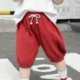 thumbnail image 2 of Timegard Baby Clothes Toddler Boy Girls Baggy Capri Pants Drawstring Lightweight Crop Pants Unisex, 2 of 5