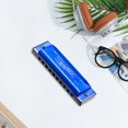 thumbnail image 4 of 10 Hole 20 Tone Beginner Harmonica for Kids - Portable Educational Musical Instrument Toy for Music Enlightenment & Childhood Learning Includes Harmonica + Case, 4 of 9