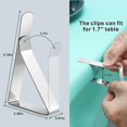 thumbnail image 2 of Tablecloth Clips Stainless Steel Table Cloth Holders 12 Pack, 2 of 5