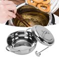 thumbnail image 1 of Deep Fryer with Oil Filtration, 304 Stainless Steel Thickened Deep Fryer Pot with Temp Meter, Multifunctional Deep Frying Pan with Lid for Fries, Chicken Wings, Fish, Tempura, 1 of 7