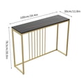 thumbnail image 2 of Wisfor Console Table for Entryway Genuine Sintered Stone Table and Metal Golden Frame Sofa Side Table Console Hallway Foyer Table, 2 of 6