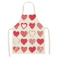 thumbnail image 4 of 1Pc Parent Adult the Family Kitchen Valentines Day Print Linen Family Aprons, 4 of 9