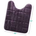 thumbnail image 2 of Clara Clark Bathroom Rugs, Velvet Memory Foam Bath Mat, Ultra Soft Non Slip and Absorbent - Tiled - Contour - Purple, 2 of 6