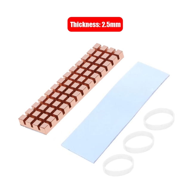 Copper M.2 SSD Heat Sink NVME NGFF M2 2280 Radiator Solid State Hard Disk Heatsink PC Notebook Cooler Thermal Cooling Pad Thin 2.5mm