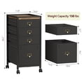 thumbnail image 2 of Modern File Cabinet with Wheels, Under Desk Fabric Storage, Rolling Printer Stand, Cupboard Document, 2 of 7
