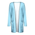 thumbnail image 4 of Cardigan Léger Femme Été Décontracté Tendance Ouvert Cardigan d'Automne Couvre-Maillot Manches Longues Hauts Blouse Manteau, 4 of 5