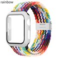thumbnail image 1 of LEIXIUER Nylon Band for Apple Watch Bands with Case 38mm 42mm, Adjustable Braided Solo Loop with Glass Screen Protector Case ,Soft Wristband Stretch Nylon Elastic Strap for iWatch Series 3 2 1, 1 of 6