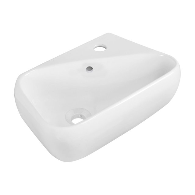 American Imaginations 24.25-in. W 1 Hole Ceramic Top Set In White Color AI-1760