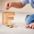 thumbnail image 4 of WRKEKC Clearance Personalized Wooden Name Money Box Wooden Deposit Box Twenty Six English Letters, 4 of 5