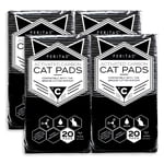 Peritas Plaquettes de chat (carbone actif, 80 Remplacement générique pour Breeze Tidy Cat Litter System* et plus 16.9" x 11.4" Plaquettes jetables en lin de chat pour boîte à litière