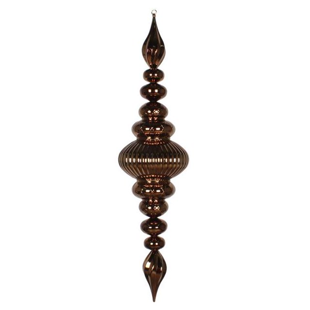 Vickerman M183876 41 in. Mocha Shiny Finial Ornament