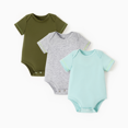 thumbnail image 4 of PatPat Baby's Cotton Solid Mint Colorful Short-sleeve Bodysuit, 4 of 7