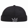 thumbnail image 1 of 2025 Fashion Personalized New Rose Flame Embroidered Dome Guapi Hat Trendy Street Sliding HipHop Hat Unisex Borderless Skull Hat Crown, 1 of 5