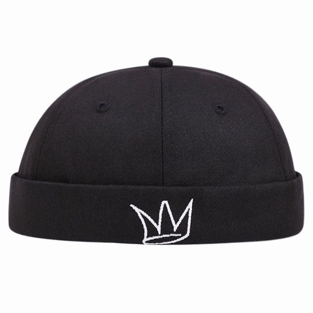 2025 Fashion Personalized New Rose Flame Embroidered Dome Guapi Hat Trendy Street Sliding HipHop Hat Unisex Borderless Skull Hat Crown
