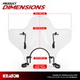 thumbnail image 2 of Krator 14" (35.5 cm) Universal Motorcycle Windshield Windscreen Compatible With Suzuki GS 250 T (1980-1981), Clear, 2 of 7