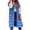 Blue, variant on Yuyuzo Long Puffer Vests Women Plus Size Quilted Hooded Jackets Zip up Sleeveless Outerwear Long Coat