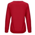 thumbnail image 5 of SNKSDGM Femmes Chandail à Col en V Femmes Chandails Courts pour Femmes Femmes Quotidien Maison Extérieur Entraînement Manches Longues T-Shirt Col Rond Haut Chandail Imprimé Blouse de Rue Mode Urbaine L, 5 of 5