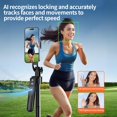 thumbnail image 4 of 70.9" AI-Powered 360° Rotation Face & Motion Tracking Tripod Stand with Dual Ring Fill Lights, Remote Control, and Selfie Stick Functionality – Ideal for Vlogging, Live Streaming, and Video, 4 of 6